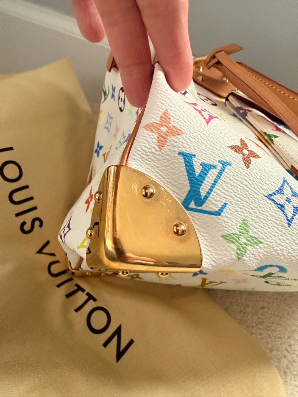 AUTH Limited Edition Louis Vuitton Multicolor Murakami Speedy - Picture 4 of 16